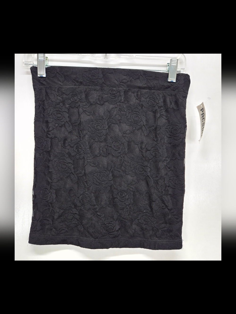 PacSun Black Floral Lace Pencil Skirt NWT Womens Size XS Mini Bodycon Goth Chic